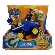 NEW Paw Patrol Dino Rescue Chase Deluxe Rev Up Vehicle &amp; Figure - Nick Jr - £18.23 GBP