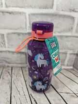 Cool Gear Chug Me purple rainbows horse kids water bottle carry loop han... - $8.23