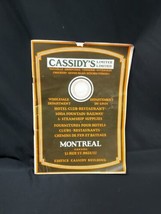 1933 Cassidy&#39;s Montreal Catalog Hotel Restaurant Railway Ship Soda Fountain Club - £37.14 GBP
