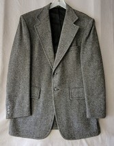 Vtg Sears Roebuck &amp; Co Century Club Wool Herringbone Blazer Jacket Sport Coat - £27.84 GBP