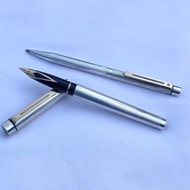 Sheaffer Targa Sterling Silver Fountain Pen &amp; Ballpoint Pen Set - £340.34 GBP