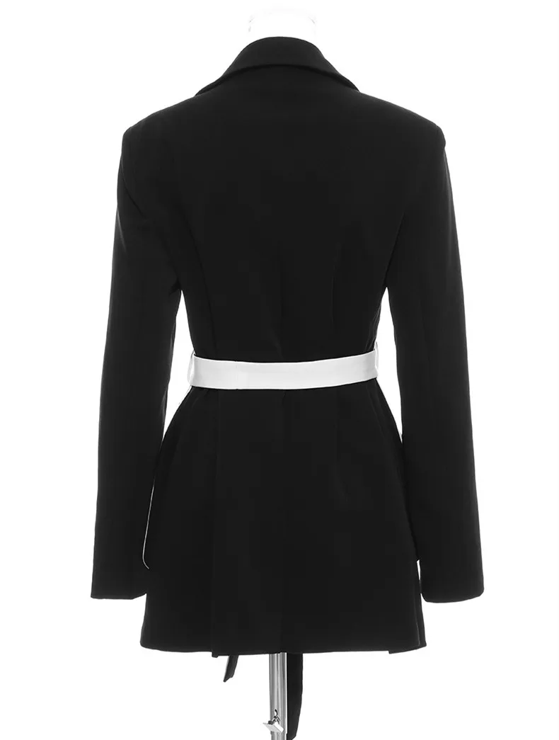 Spring Women Blazer Single Breasted Long Sleeve Ladies Blazer Coat Patch... - £195.37 GBP