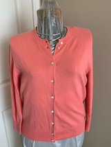 J Crew Melon Color thin Cardigan Size large - £14.95 GBP