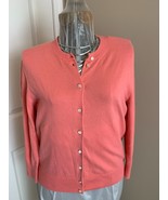 J Crew Melon Color thin Cardigan Size large - £15.81 GBP