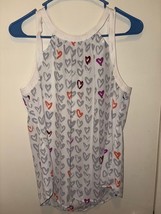 Candie’s Heart Print Top, White, Women&#39;s Size M - $11.88