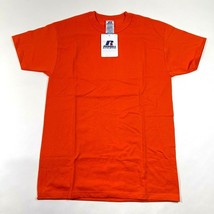 NEW Russell Athletic Tee T Shirt Mens S Orange Crew Neck 50/50 Cotton Nu... - $7.92