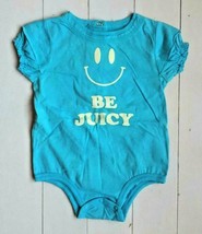 Juicy Couture Baby Girl Snap One Piece Playsuit &quot; Be Juicy &quot; Blue 3 Months - £31.71 GBP