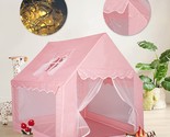 Pink Princess Castle Play Tent Kids Girls Playhouse Fr Indoor/Outdoor Ga... - $66.49