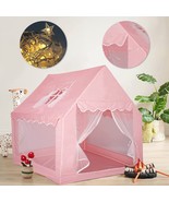 Pink Princess Castle Play Tent Kids Girls Playhouse Fr Indoor/Outdoor Ga... - £55.46 GBP