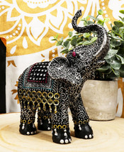 Feng Shui Scroll Art With Tapestry Pattern Trunk Up Trumpeting Elephant ... - £15.71 GBP