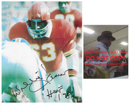 Willie Lanier signed Kansas City Chiefs football 8x10 photo COA proof autograph. - £85.68 GBP