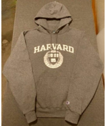 Champion Harvard University Classic Hoodie in Olive Green sz Small - £25.54 GBP