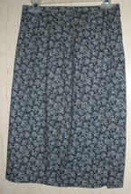 Excellent Womens Liz Claiborne Collection Lined Navy Blue Floral Skirt Size 10 - £18.64 GBP