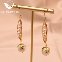 XlentAg Handmade Natural High-quality s New Dangle Earrings Women Girl Engagemen - £18.11 GBP