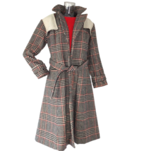 Wolves Montreal Trench Coat Women Long Belted Wool Wrap Winter Coat sz M - £119.66 GBP