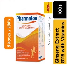 PHARMATON Capsules with Ginseng and Selenium Energy Performance 8 boxes x 100&#39;s - £248.52 GBP