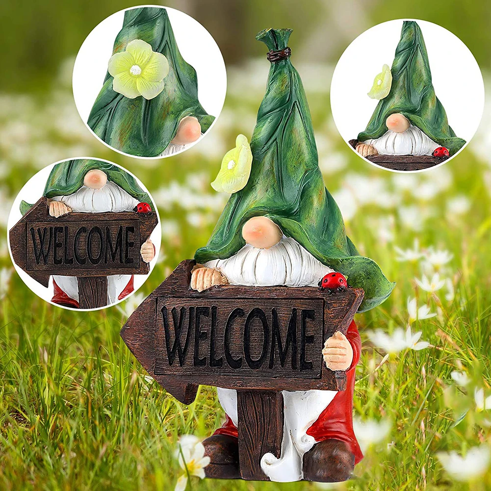 Ve lamp sun protection resin gnome statue light light controlled durable waterproof for thumb200