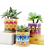 Pen Pot Desk or Flower Pot Succulent Plant Pots 3.15 Inch Round Cactus S... - £22.88 GBP