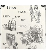 1901 Bible Passage Matthew 4:1 Victorian Word Symbol Puzzle Religious DWDD6 - $19.99