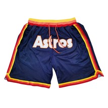 Houston Astros Basketball Shorts Stitched Pants with Pockets - £39.88 GBP