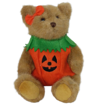 Jerry Elsner Halloween Pumpkin Jointed Brown Bear Plush Stuffed Animal 1... - £20.39 GBP