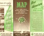 Black Ball Line Brochure with Maps Puget Sound Victoria Vancouver BC 1950&#39;s - £11.82 GBP