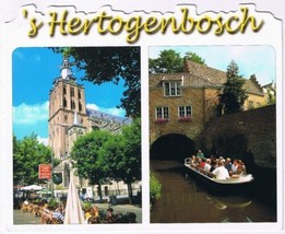 Postcard Die Cut s&#39;Hertogenbosch Holland Netherlands 4 1/2&quot; x 6 3/4&quot; - £3.81 GBP