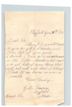 1884 Handwritten Letter JL Pearson Byfield Massachusetts MA Family Histo... - $37.01