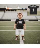 Baby 1st Birthday Football Outfit  ONE" Black Jersey &amp; Available Accesso... - $35.00