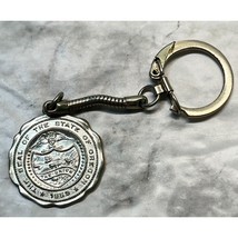 Vintage State of Oregon Seal Keychain Travel Souvenir Silver Tone Token - £10.75 GBP