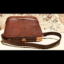 Vintage Dark brown women Lizard bag - £61.79 GBP