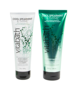 Vitabath Cool Spearmint &amp; Thyme Body Cream &amp; Body Wash Duo Set - £20.82 GBP