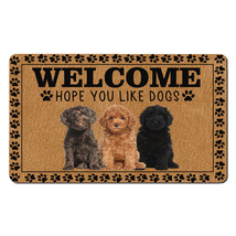 Funny Poodle Dogs Pet Lover Outdoor Doormat Hope You Like Dog Welcome Ma... - £31.10 GBP