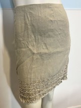 Relax by Tommy Bahama Tan Linen A Line Skirt Size 14 - £18.95 GBP