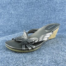 Naturalizer Solana Women Slide Sandal Shoes Pewter Synthetic Size 10 Medium - £19.36 GBP