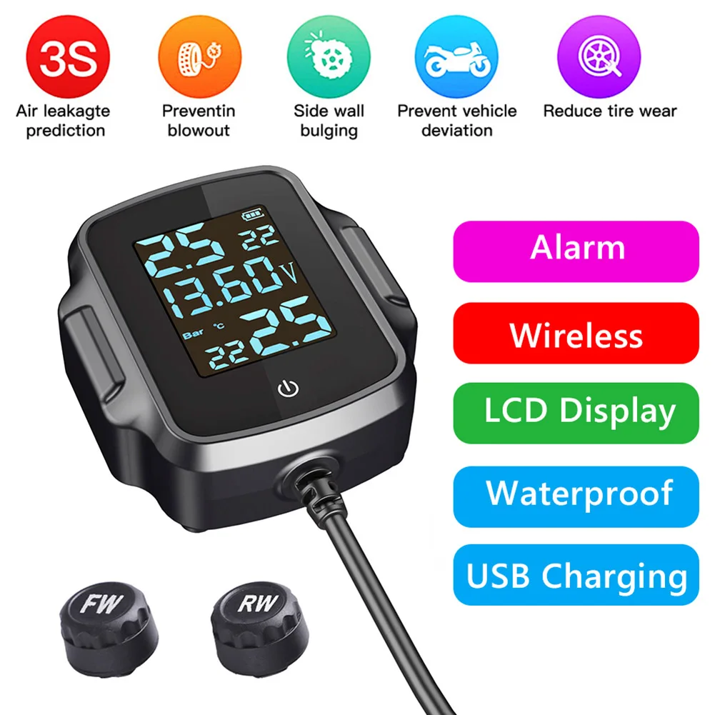 Motorcycle TPMS with Quick Charge 3.0 USB Charger - £25.28 GBP