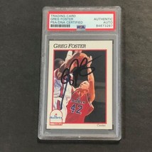1991-92 Hoops #445 Greg Foster Signed Card AUTO PSA Slabbed Bullets - £39.33 GBP
