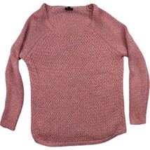 APT.9 Crochet Style Metallic Pullover Sweater Pink XL - £7.90 GBP