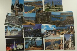 Vintage Lot 20 Paper Postcards Travel Istanbul Turkey Blue Mosque Galata Bridge - £19.37 GBP