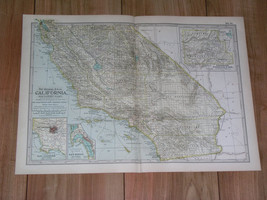 1897 Antique Dated Map Of Southern California Los Angeles San Diego / Yosemite - £24.93 GBP