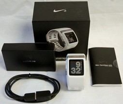 NEW Nike+ Plus GPS Sport Watch White/Silver TomTom Running workout band ... - £75.13 GBP
