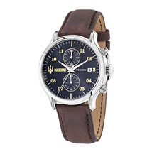 Maserati Epoca Men&#39;s R8871618001 Blue Dial Stainless steel Leather Band Watch - £159.74 GBP