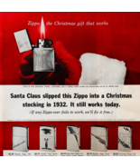 1963 Zippo Lighters Advertisement Vintage Santa Claus Christmas Smoking ... - $557.00 MXN