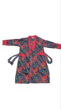 Victorias Secret Gold Label P/S Paisley Sheer Satin Belted Pocketed Robe Vintage - £46.38 GBP