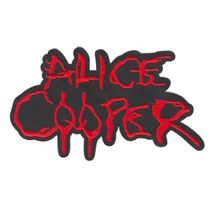 ALICE COOPER IRON ON PATCH 4.25" Classic Rock Music Red Black Embroidere... - $2.95