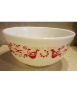 Vintage PYREX Friendship Red Orange Birds Mixing Bowl 2 1/2 Qt  - $22.97
