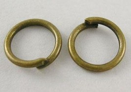100 Bronze Jump Ring 6mm Unsoldered Open Spit Rings Single Loop BULK - £1.78 GBP