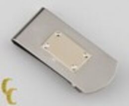 Sterling Silver Money Clip w/ 14k Yellow Gold Plaque - $11,533.79 MXN