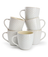 Elama Honeycomb 6 Piece 15 Ounce Mug Set in White - $1,266.78 MXN