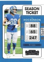 2021 Panini Contenders #33 T.J. Hockenson Season Ticket Detroit Lions A169 - £0.78 GBP